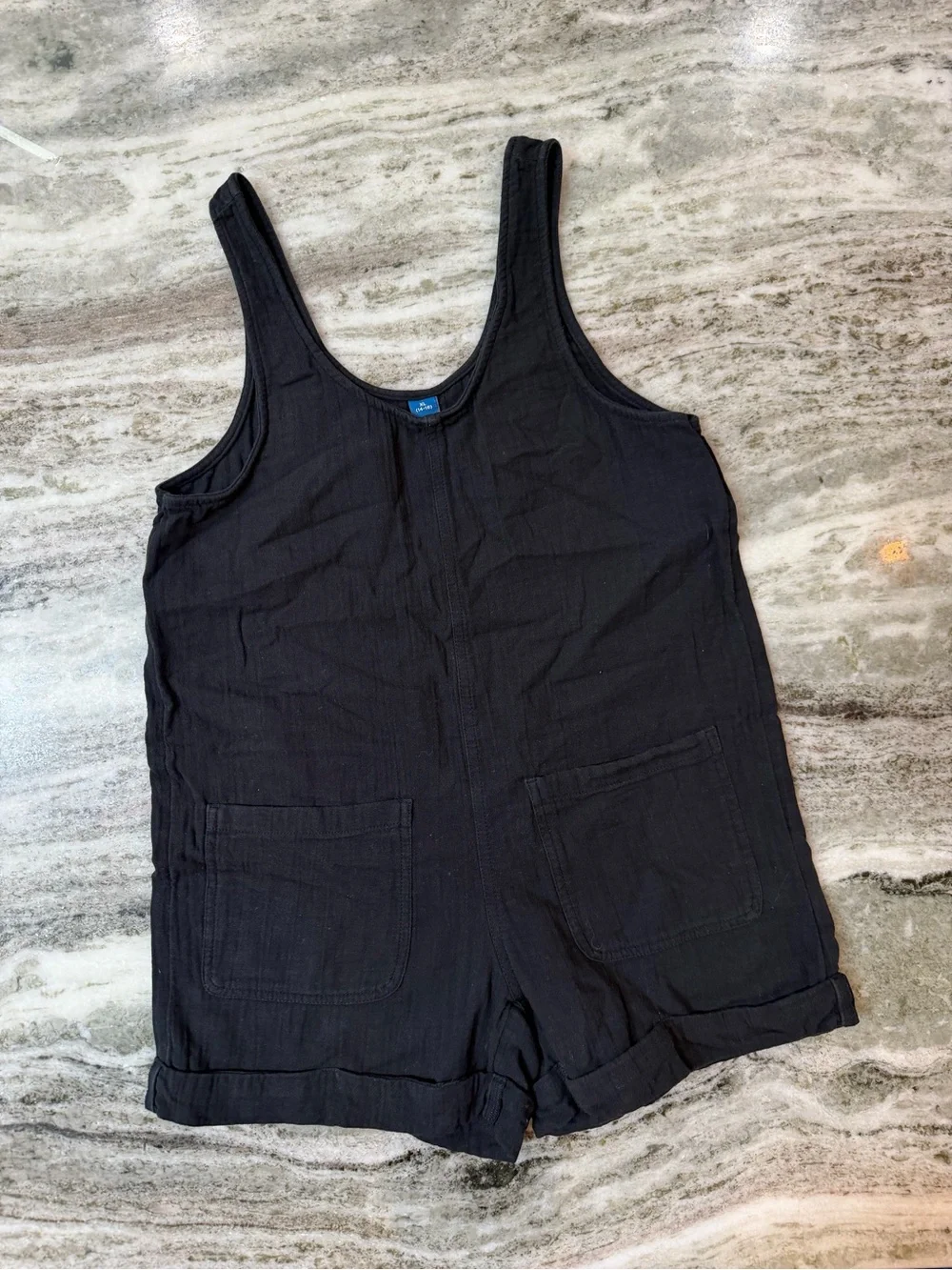 Old Navy Girls' Black Cotton Romper Lightweight